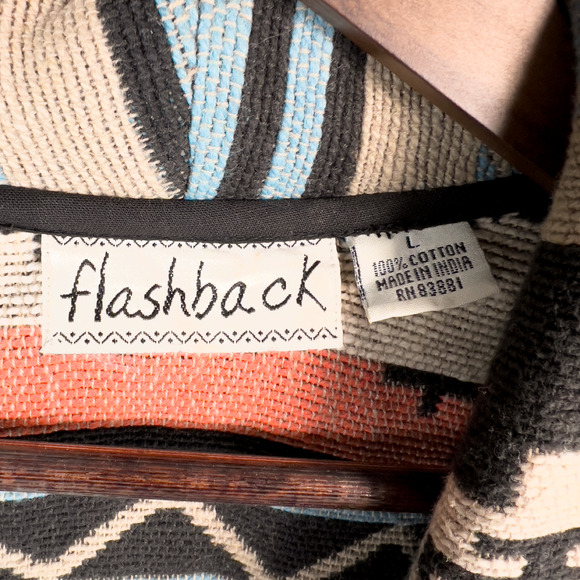 Vintage Flashback Aztec Western Ranch Jacket Cardigan Cowgirl Size Large - Picture 4 of 6